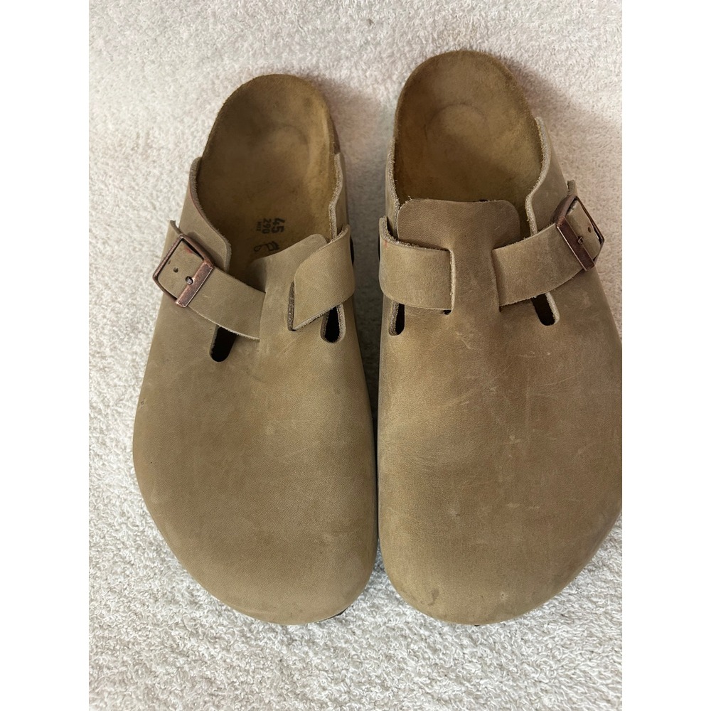 Birkenstock Boston Oiled Leather Clogs Tobacco Brown Size 45 M11,11.5